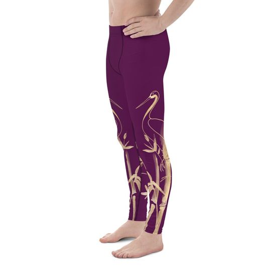 Men's Leggings  Gold Grane, Gold Bamboo Leaf
