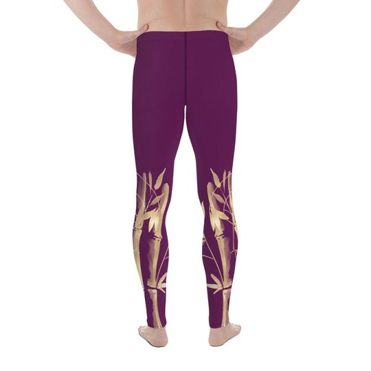 Men's Leggings  Gold Grane, Gold Bamboo Leaf