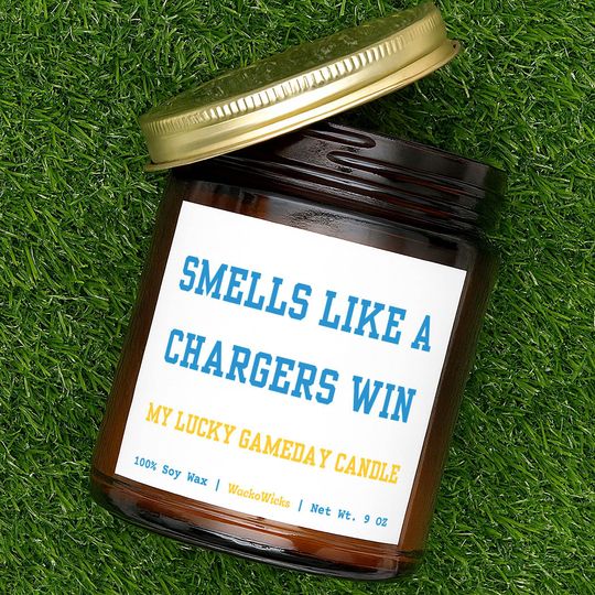 Los Angeles Chargers Candle | Chargers Gift, Los Angeles Chargers, Chargers Fan Gift, Chargers Football, football Football, Football Fan Gift