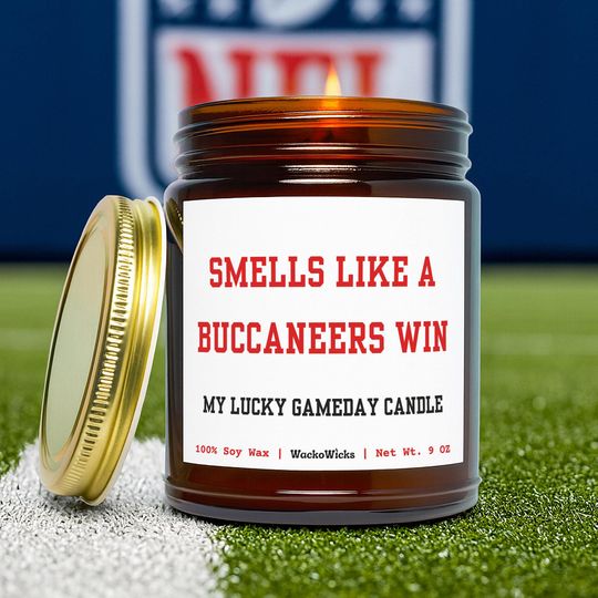Tampa Bay Buccaneers Candle | Buccaneers Gift, Buccaneers Fan Gift, Tampa Football, Buccaneers football