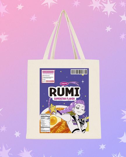 Rumi Ramen Cup Kpop Demon Hunters Inspired Tote Bag
