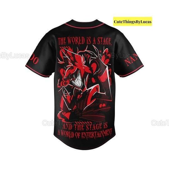 Hazbin Hotel Alastor Baseball Jersey