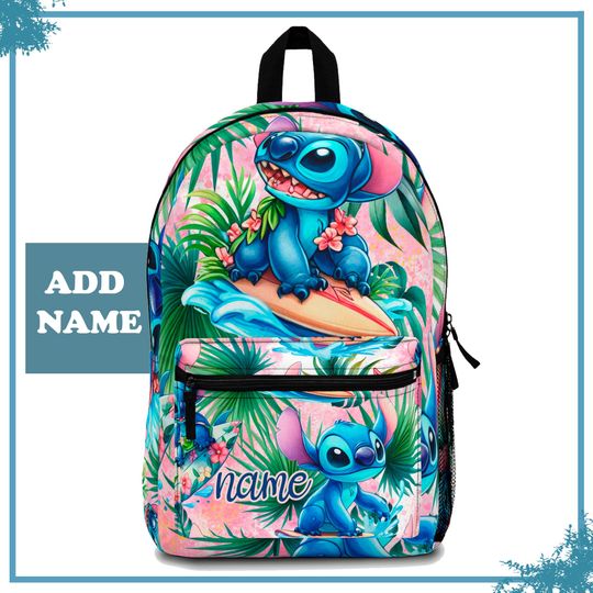 Stitch Backpack, Disney Backpack, Custom Backpack, Ohana Means Family, Funny Stitch Disney Summer, Stitch Backpack, Aloha Hawaii, Stitch Bag