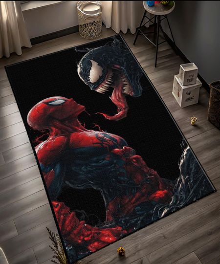 Venom vs Spider-Man Rug: 3D Print Kids Room Decor