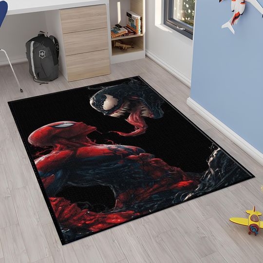 Venom vs Spider-Man Rug: 3D Print Kids Room Decor