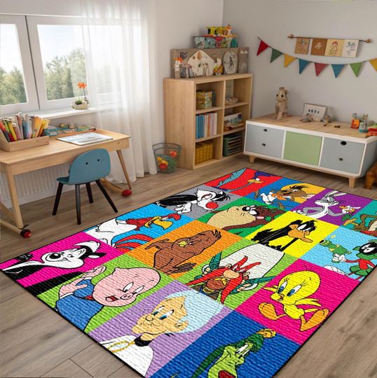 Cartoon Character Rug: Custom Kids Room Nursery Rug, Washable