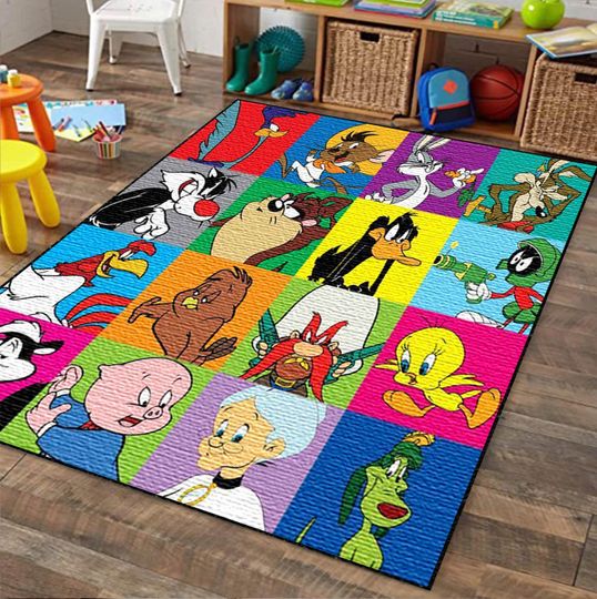 Cartoon Character Rug: Custom Kids Room Nursery Rug, Washable