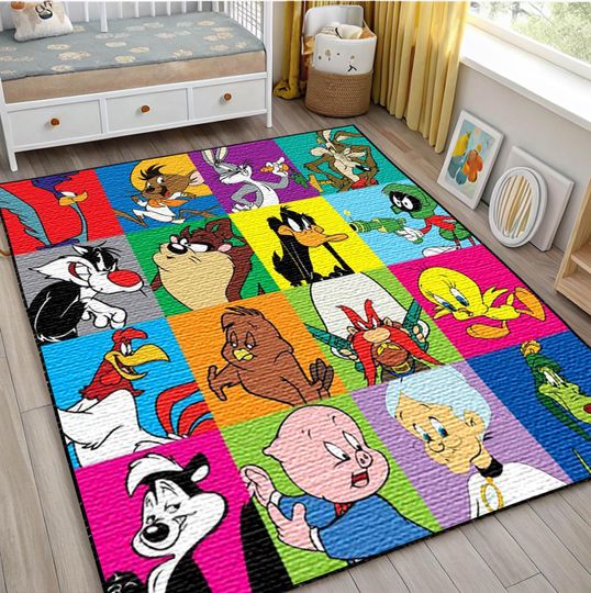 Cartoon Character Rug: Custom Kids Room Nursery Rug, Washable