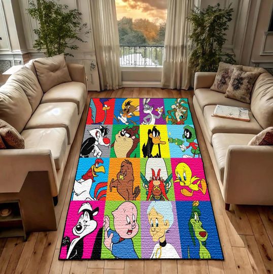 Cartoon Character Rug: Custom Kids Room Nursery Rug, Washable