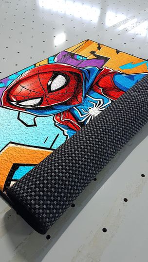 Spiderman Rug: 3D Print Kids Room Decor, Non-Slip Cotton Blend