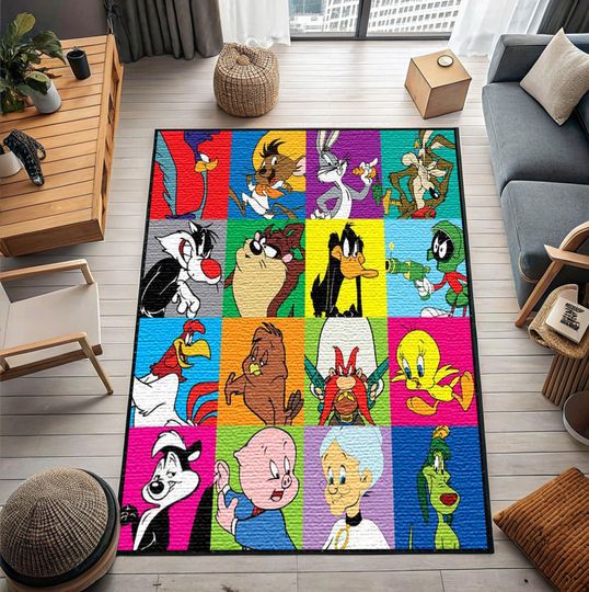 Cartoon Character Rug: Custom Kids Room Nursery Rug, Washable
