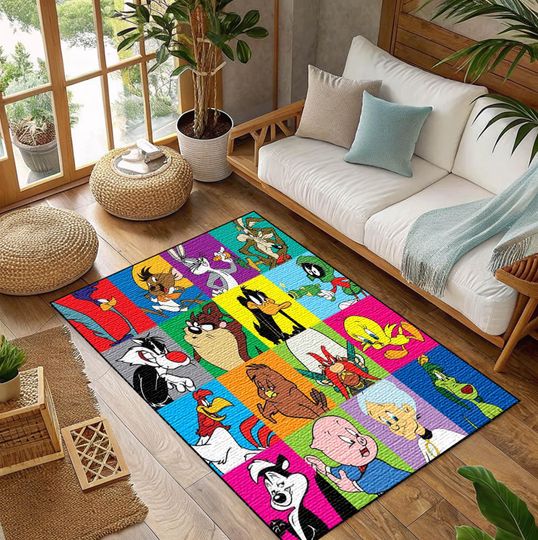 Cartoon Character Rug: Custom Kids Room Nursery Rug, Washable
