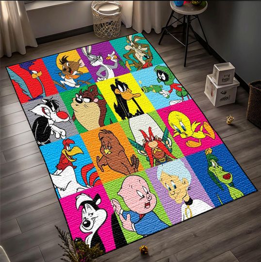 Cartoon Character Rug: Custom Kids Room Nursery Rug, Washable