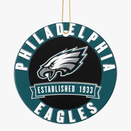 Eagles Ceramic Circle Ornament