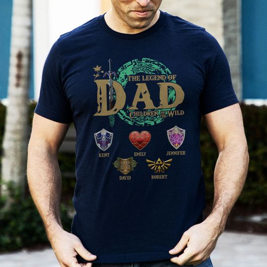 Personalized The Legend Of Dad Shirt, Zelda Dad Shirt, Custom Zelda Shirt