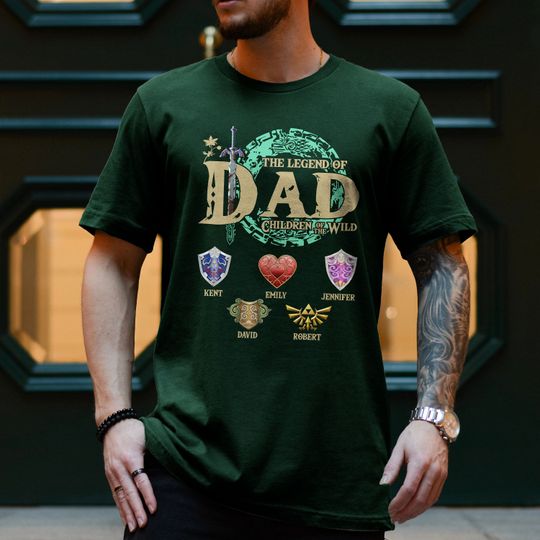 Personalized The Legend Of Dad Shirt, Zelda Dad Shirt, Custom Zelda Shirt