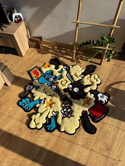 Itchy and Scratchy Wool Rug: 3D Tufted Carpet
