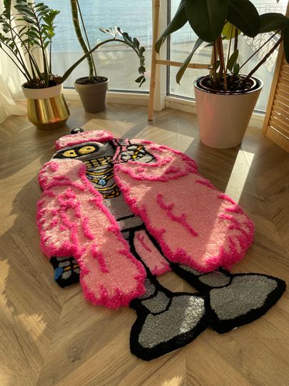 Bender in Fur Coat 3D Fluffy Tufted Rug