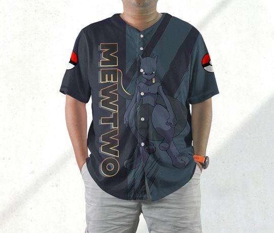 Mewtwo Baseball Jersey Shirt Mewtwo Jersey Gifts