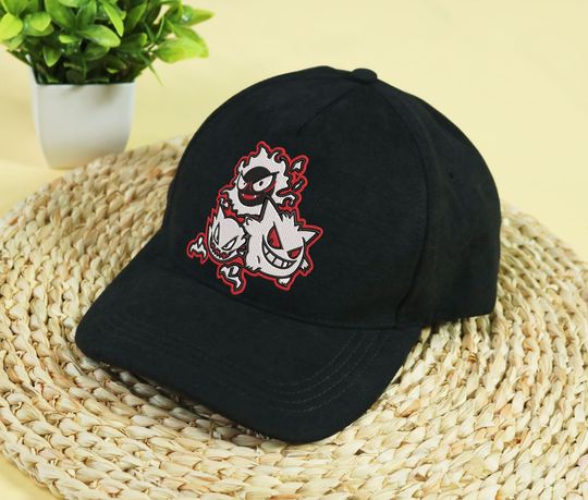 Ghost Gengar Embroidery Cap Anime Embroidered Gengar Cap Gift