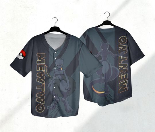 Mewtwo Baseball Jersey Shirt Mewtwo Jersey Gifts