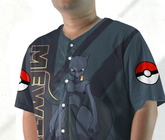 Mewtwo Baseball Jersey Shirt Mewtwo Jersey Gifts