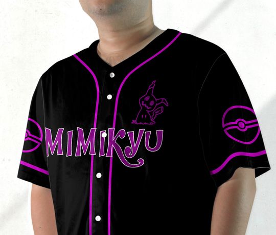 Mimikyu Baseball Jersey Shirt Japanese Anime Jersey Mimikyu Halloween Shirt Gift
