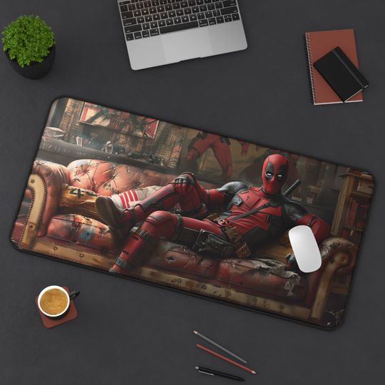 Deadpool Non-Slip Desk Mat - Superhero Large Gaming Mouse Pad - Perfect Comic Fan Gift