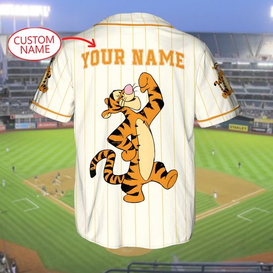Personalized Disney Tigger Baseball Jersey, Cute Tigger Jersey Tee, Magic Kingdom Gift