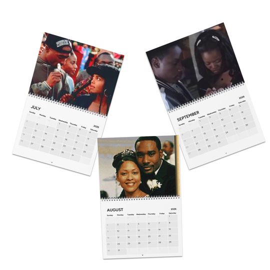 90s Nostalgia Black Love Cinema Calendar (2026)