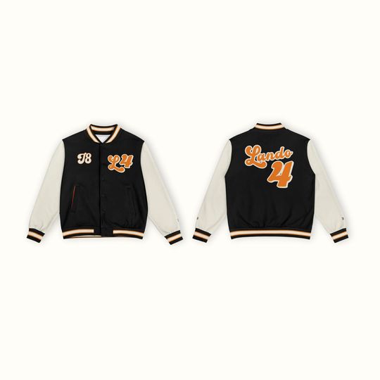 Lando Norris Mc.Larren Racing F_1 Baseball Jacket: Unisex Racing Fan Apparel