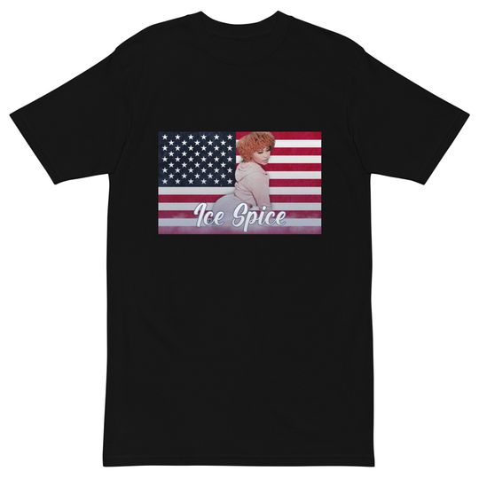 Ice Spice American Flag T Shirt, Vintage Hip Hop T-Shirt, Ice Spice tees, 2000s t shirt