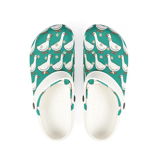 Goose Pattern Crock Shoes