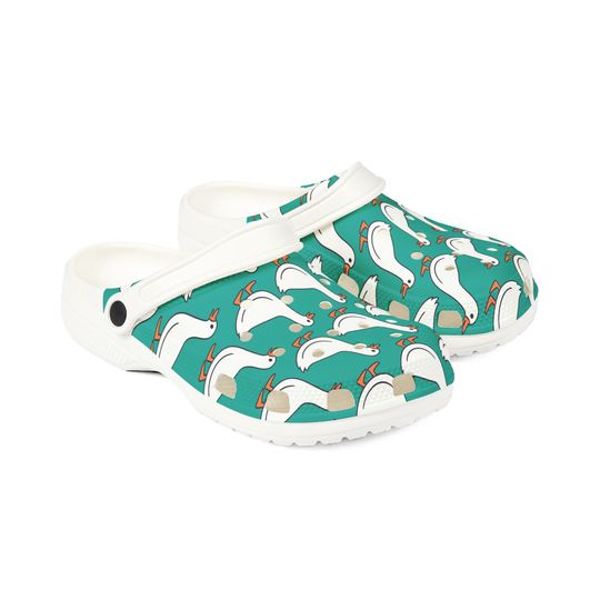 Goose Pattern Crock Shoes