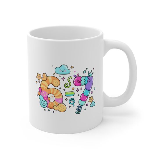 67 Meme Coffee Mug: TikTok Trend Design, Funny Gift