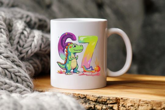 67 Meme Coffee Mug: TikTok Trend Design, Funny Gift