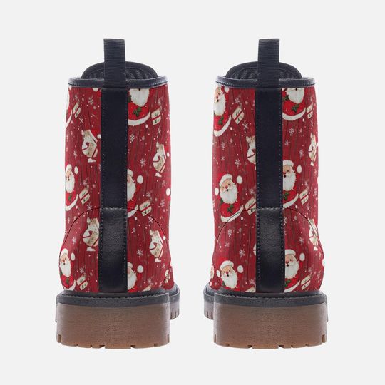 Christmas Santa Claus Leather Boots