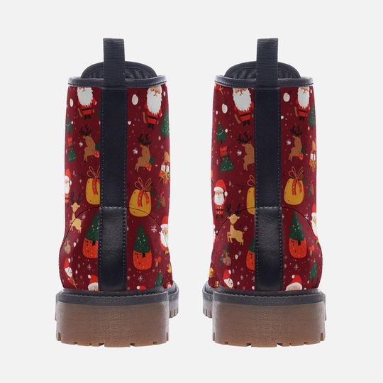 Christmas Santa Claus Leather Boots