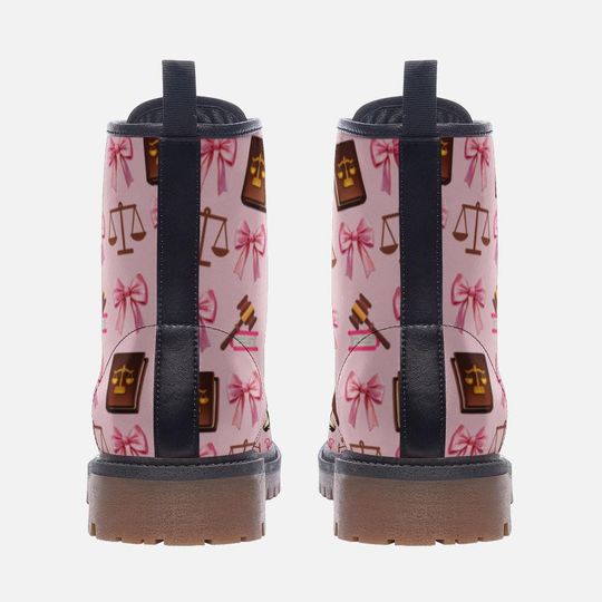 Pink Coquette Leather Boots for Law Students and Advocates