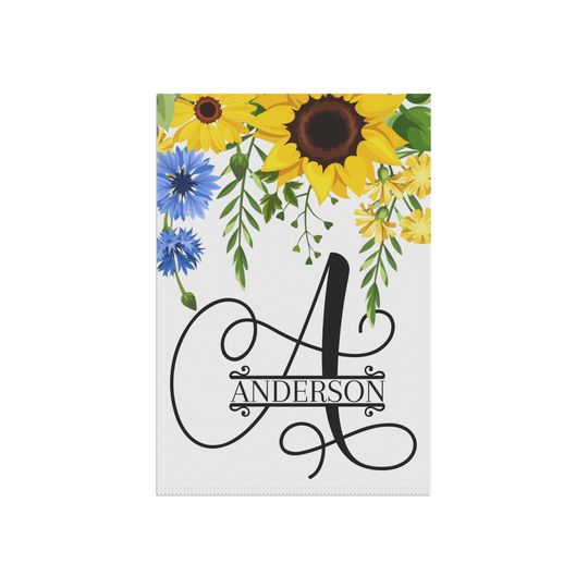 Personalized monogram house flags