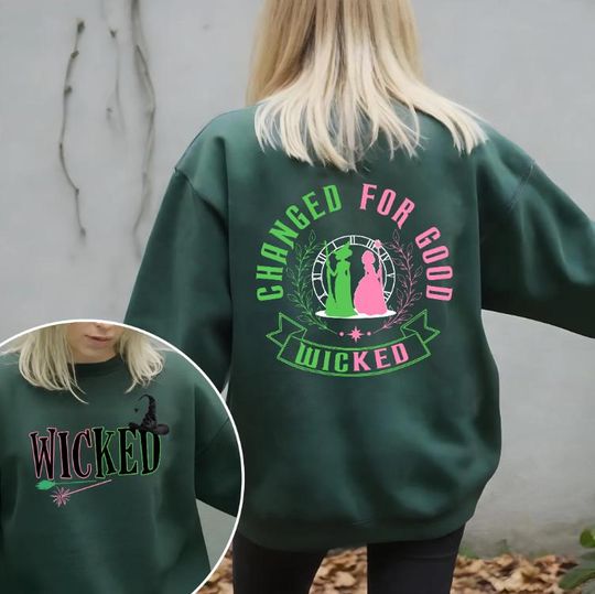 Wicked Sweatshirt, Defy Gravity Broomstick Magic Wand Tee, Wizard of Oz Movie Fan Sweatshirt, Gift For Her