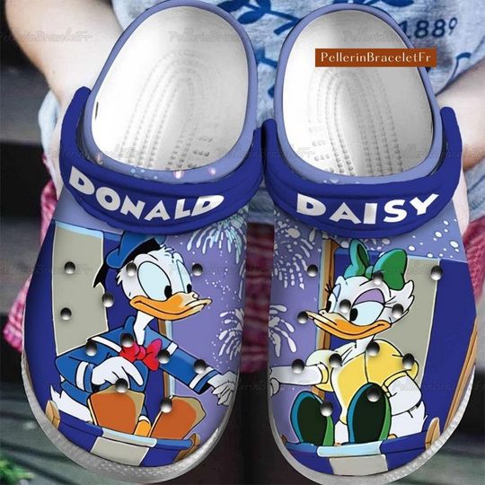 Donald Duck And Daisy Duck Disney Clogs, Cartoon Slippers, Cartoon Clogs Shoes