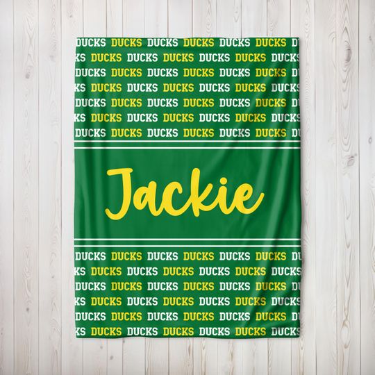 Custom Oregon Gift Blanket, Sports Fan , Oregon Man Cave Decor, College Dorm Blanket, Tailgate Blanket, Graduation Gift, Holiday Gift