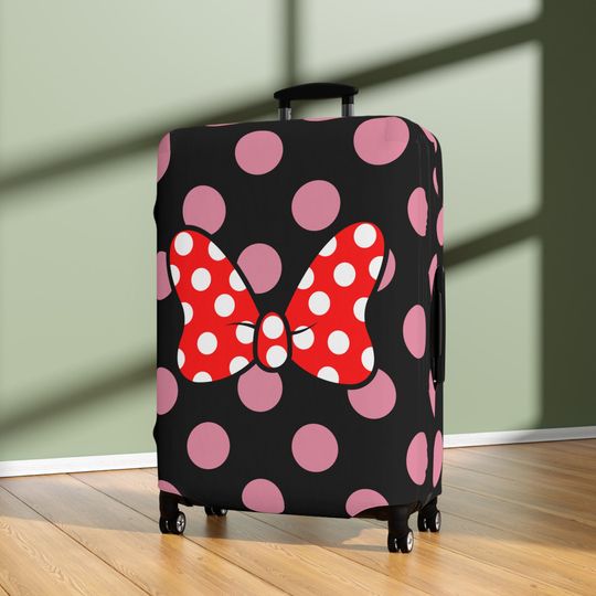 Minnie Mouse Inspired Luggage Cover, Printed Suitcase Protector