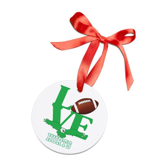 Eagles 'Love Hurts' Acrylic Christmas Tree Ornament