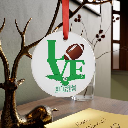 Eagles 'Love Hurts' Acrylic Christmas Tree Ornament