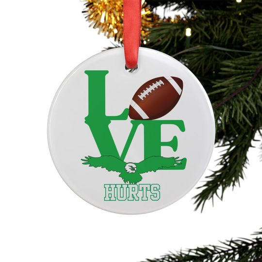 Eagles 'Love Hurts' Acrylic Christmas Tree Ornament