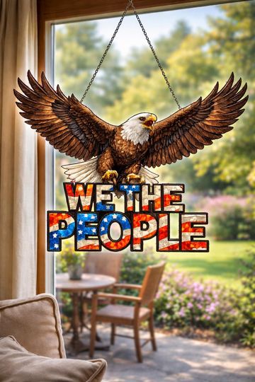America 250th Anniversary Suncatcher, 250 Years of America Gifts, Patriotic American Gifts, 4th of July Patriotic Gift, We The People Gifts