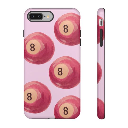 Pink 8 Ball Hand Painted Phone Case