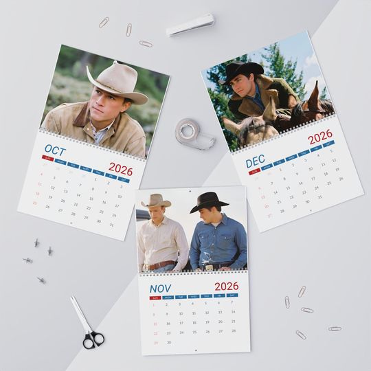 Brokeback Mountain Movie 2026 Wall Calendar, Gift for Fan, LGBT Gifts, LGBTQ+ Lovers